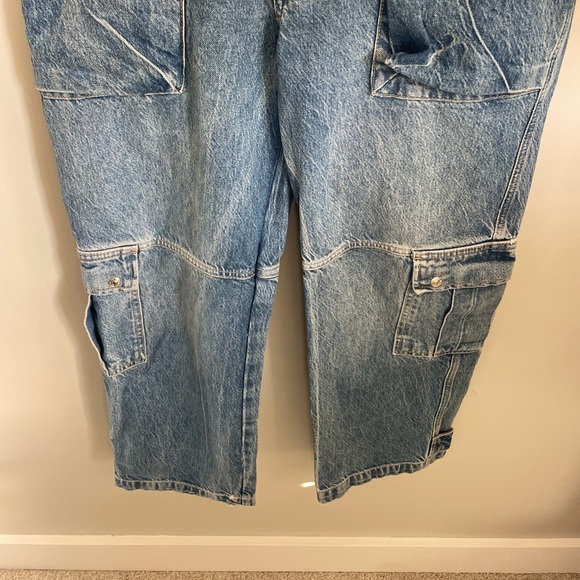 FREE PEOPLE Cargo Denim Jeans - Picture 5 of 13